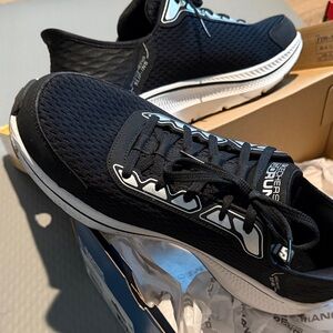 Skechers Black and White GOrun Athletic Sneakers